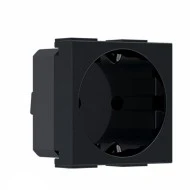 Πρίζα MODYS σούκο μαύρη ματ δύο στοιχείων 2P+E 16A 250VAC IP20 κατάλληλη για χωνευτή τοποθέτηση