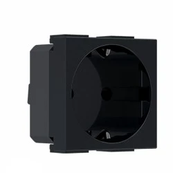 Πρίζα MODYS σούκο μαύρη ματ δύο στοιχείων 2P+E 16A 250VAC IP20 κατάλληλη για χωνευτή τοποθέτηση