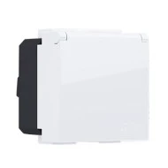 Πρίζα σούκο με καπάκι MODYS 2 στοιχείων 2P+E 16A 250VAC IP20 λευκή Πρίζα σούκο με καπάκι MODYS 2 στοιχείων 2P+E 16A 250VAC IP20 λευκή