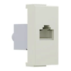 Πρίζα MODYS δικτύου ιβουάρ ενός στοιχείου RJ45 CAT.6A με θωράκιση IP20