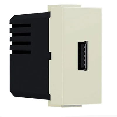 Πρίζα τροφοδοσίας MODYS USB 1 ΣΤ. 1xUSB ιβουάρ 5VDC 1.2A IP20