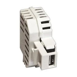 Αντάπτορας πρίζας USB KS MODYS 1 στοιχείου 5V 1x1200m σε λευκό χρώμα IP20