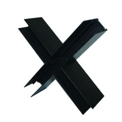 Σύνδεσμος σταυρός για μαγνητική ράγα χωνευτή σε μαύρο ματ χρώμα 