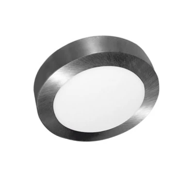 Φωτιστικό LED slim panel οροφής στρόγγυλο για επίτοιχη τοποθέτηση νίκελ ματ 14W 230V θερμό χρώμα φωτός 3000K 950Lm με διάμετρο Φ172mm