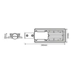Φωτιστικό δρόμου LED SMD NOLA 150W 230V 4000k ενδιάμεσο λευκό φως 15000lm σε μαύρο χρώμα στεγανό IP66