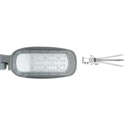 LED φωτιστικό δρόμου 60W 8400LM με ενδιάμεσο χρώμα φωτός 4000K 140x90˚ 230V AC IP66 στεγανό