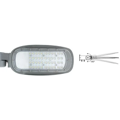 LED φωτιστικό δρόμου 60W 8400LM με ενδιάμεσο χρώμα φωτός 4000K 140x90˚ 230V AC IP66 στεγανό
