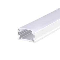 Προφίλ αλουμινίου MICRO σε λευκό χρώμα με οπάλ PC κάλυμμα 2m/pc κατάλληλο για LED ταινίες