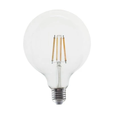 Διακοσμητική λάμπα LED FILAMENT E27 G125 10W ψυχρό χρώμα φωτός 2700K 1220LM με διάφανο κάλυμμα