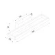 Επίτοιχο φωτιστικό LED AELIA 12W θερμό φως 3000k 780lm μαύρο μεταλλικό 40x12x8cm IP20