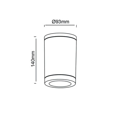 Φωτιστικό σποτ οροφής κυλινδρικό GU10 MAX 7W 230V AC σε ρουστίκ  χρώμα κατάλληλο για εξωτερικό χώρο IP65