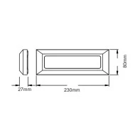 Φωτιστικό LED επίτοιχο σκούρο γκρι 230VAC 4W θερμό χρώμα φωτός 3000K 290lm κατάλληλο για εξωτερικό χώρο IP65 