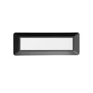Φωτιστικό LED επίτοιχο σκούρο γκρι 230VAC 4W θερμό χρώμα φωτός 3000K 290lm κατάλληλο για εξωτερικό χώρο IP65 