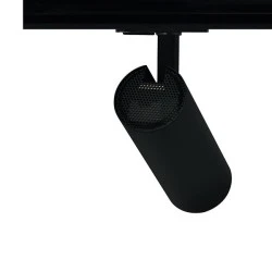 Φωτιστικό LED σποτ ράγας 2 καλωδίων 10W 4000K ενδιάμεσο φως 1050lm 36° με διάσταση Φ55x153mm σε αμμώδες μαύρο χρώμα 