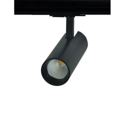 Φωτιστικό LED σποτ ράγας 2 καλωδίων 10W 4000K ενδιάμεσο φως 1050lm 36° με διάσταση Φ55x153mm σε αμμώδες μαύρο χρώμα 
