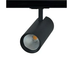 Φωτιστικό σποτ LED ράγας 230VAC 2 καλωδίων 27W 3000K  36° 3120lm με διάσταση Φ74x170mm μαύρο χρώμα 