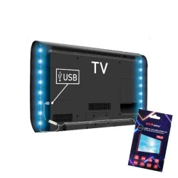 USB TV LED SMD STRIP KIT με RGB χρώμα φωτός 2X50CM 2X2.4W IP65 με ενσύρματο controller 