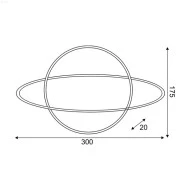 Διακοσμητικό φωτιστικό LED NEON πλανήτης 2.4W με λειτουργία μπαταρίας ή μέσω USB σε ψυχρό λευκό & κόκκινο χρώμα φωτός κατάλληλο για εσωτερικό χώρο IP20