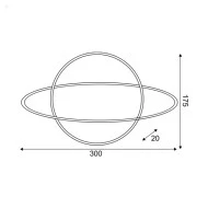 Διακοσμητικό φωτιστικό LED NEON πλανήτης 2.4W με λειτουργία μπαταρίας ή μέσω USB σε μπλε & ροζ χρώμα φωτός κατάλληλο για εσωτερικό χώρο IP20