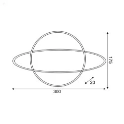 Διακοσμητικό φωτιστικό LED NEON πλανήτης 2.4W με λειτουργία μπαταρίας ή μέσω USB σε μπλε & ροζ χρώμα φωτός κατάλληλο για εσωτερικό χώρο IP20
