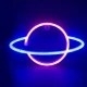Διακοσμητικό φωτιστικό LED NEON πλανήτης 2.4W με λειτουργία μπαταρίας ή μέσω USB σε μπλε & ροζ χρώμα φωτός κατάλληλο για εσωτερικό χώρο IP20 Διακοσμητικό φωτιστικό LED NEON πλανήτης 2.4W με λειτουργία μπαταρίας ή μέσω USB σε μπλε & ροζ χρώμα φωτός κατάλληλο για εσωτερικό χώρο IP20