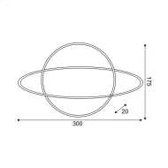 Διακοσμητικό φωτιστικό LED NEON πλανήτης 2.4W με λειτουργία μπαταρίας ή μέσω USB σε μπλε & κίτρινο χρώμα φωτός κατάλληλο για εσωτερικό χώρο IP20