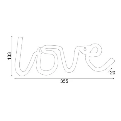 Διακοσμητικό φωτιστικό LED NEON Love 2.4W με λειτουργία μπαταρίας ή μέσω USB σε θερμό χρώμα φωτός κατάλληλο για εσωτερικό χώρο IP20 Διακοσμητικό φωτιστικό LED NEON Love 2.4W με λειτουργία μπαταρίας ή μέσω USB σε θερμό χρώμα φωτός κατάλληλο για εσωτερικό χώρο IP20