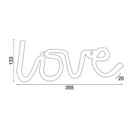 Διακοσμητικό φωτιστικό LED NEON Love 2.4W με λειτουργία μπαταρίας ή μέσω USB σε ροζ χρώμα φωτός κατάλληλο για εσωτερικό χώρο IP20