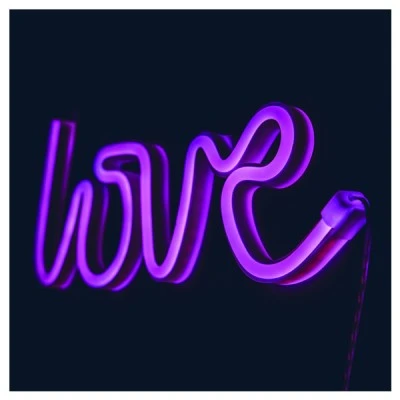 Διακοσμητικό φωτιστικό LED NEON Love 2.4W με λειτουργία μπαταρίας ή μέσω USB σε ροζ χρώμα φωτός κατάλληλο για εσωτερικό χώρο IP20