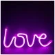 Διακοσμητικό φωτιστικό LED NEON Love 2.4W με λειτουργία μπαταρίας ή μέσω USB σε ροζ χρώμα φωτός κατάλληλο για εσωτερικό χώρο IP20