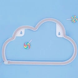 Σύννεφο 48 NEON LED λαμπάκια με μπαταρία (3xAA)/USB θερμό λευκό φως IP20 29.5x2x18.5cm