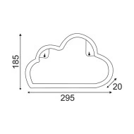 Σύννεφο 48 NEON LED λαμπάκια με μπαταρία (3xAA)/USB μωβ IP20 29.5x2x18.5cm