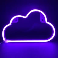 Σύννεφο 48 NEON LED λαμπάκια με μπαταρία (3xAA)/USB μωβ IP20 29.5x2x18.5cm