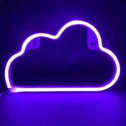 Σύννεφο 48 NEON LED λαμπάκια με μπαταρία (3xAA)/USB μωβ IP20 29.5x2x18.5cm Σύννεφο 48 NEON LED λαμπάκια με μπαταρία (3xAA)/USB μωβ IP20 29.5x2x18.5cm