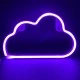 Σύννεφο 48 NEON LED λαμπάκια με μπαταρία (3xAA)/USB μωβ IP20 29.5x2x18.5cm