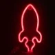 Πύραυλος 87 NEON LED λαμπάκια με μπαταρία (3xAA)/USB κόκκινο IP20 13.5x2x27cm