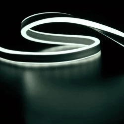 Φωτοσωλήνας Neon LED 6W/m 230V AC σε ψυχρό χρώμα φωτός δικάναλος με 100LED/m IP44 με τροφοδοσία καλωδίου 1,5m
