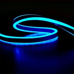 Φωτοσωλήνας Neon LED 6W/m 230V AC σε μπλε χρώμα δικάναλος με 100LED/m IP44 με τροφοδοσία καλωδίου 1,5m Φωτοσωλήνας Neon LED 6W/m 230V AC σε μπλε χρώμα δικάναλος με 100LED/m IP44 με τροφοδοσία καλωδίου 1,5m
