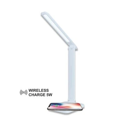 LED φωτιστικό γραφείου CCT λευκό με ασύρματη φόρτιση κινητού 6W 230V/5VDC και USB Type-C IP20 LED φωτιστικό γραφείου CCT λευκό με ασύρματη φόρτιση κινητού 6W 230V/5VDC και USB Type-C IP20