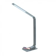 Φωτιστικό γραφείου LED ασημί 9,5W 230V/12VDC CCT με 5 θερμοκρασίες φωτός και ασύρματη φόρτιση 