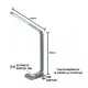 Φωτιστικό γραφείου LED ασημί 9,5W 230V/12VDC CCT με 5 θερμοκρασίες φωτός και ασύρματη φόρτιση Φωτιστικό γραφείου LED ασημί 9,5W 230V/12VDC CCT με 5 θερμοκρασίες φωτός και ασύρματη φόρτιση