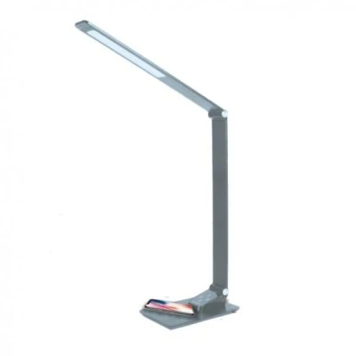 Φωτιστικό γραφείου LED ασημί 9,5W 230V/12VDC CCT με 5 θερμοκρασίες φωτός και ασύρματη φόρτιση Φωτιστικό γραφείου LED ασημί 9,5W 230V/12VDC CCT με 5 θερμοκρασίες φωτός και ασύρματη φόρτιση