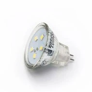 Λάμπα led MR11 2W 12V AC/DC 3000k θερμό λευκό φως δέσμης 105° 200 lumen Ø35mm