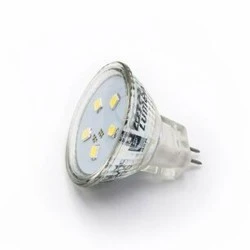 Λάμπα led MR11 2W 12V AC/DC 3000k θερμό λευκό φως δέσμης 105° 200 lumen Ø35mm