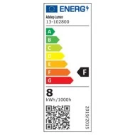 Λάμπα LED GU10 8W 230V με θερμό φως 3000Κ δέσμης 38° 800lm και σώμα αλουμινίου με πλαστική επικάλυψη