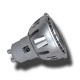 Λάμπα LED ισχύος GU10 4W 230V με 7LED δέσμης 25° 6200k ψυχρό λευκό χρώμα φωτός 260lm Λάμπα LED ισχύος GU10 4W 230V με 7LED δέσμης 25° 6200k ψυχρό λευκό χρώμα φωτός 260lm