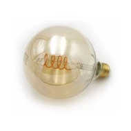 Λάμπα COG led spiral γλόμπος Φ125 με ντουί Ε27 6W και θερμό λευκό φως 1800Κ ντιμαριζόμενη με μελί κάλυμμα 