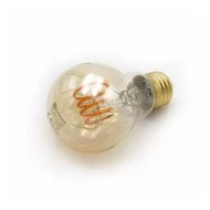 Λάμπα αχλάδι led filament σπιράλ COG Ε27 6W με θερμό φως 1800k ντιμαριζόμενη 230lm