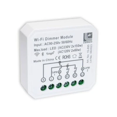 Διακόπτης και dimmer SMART WiFi TUYA 2x0,7A 230V