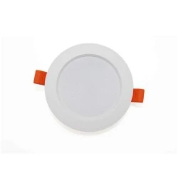 LED φωτιστικό ψευδοροφής  στρογγυλό χωνευτό Φ95mm 6W  με ψυχρό χρώμα φωτός 6200K δέσμη 120°σε λευκό χρώμα